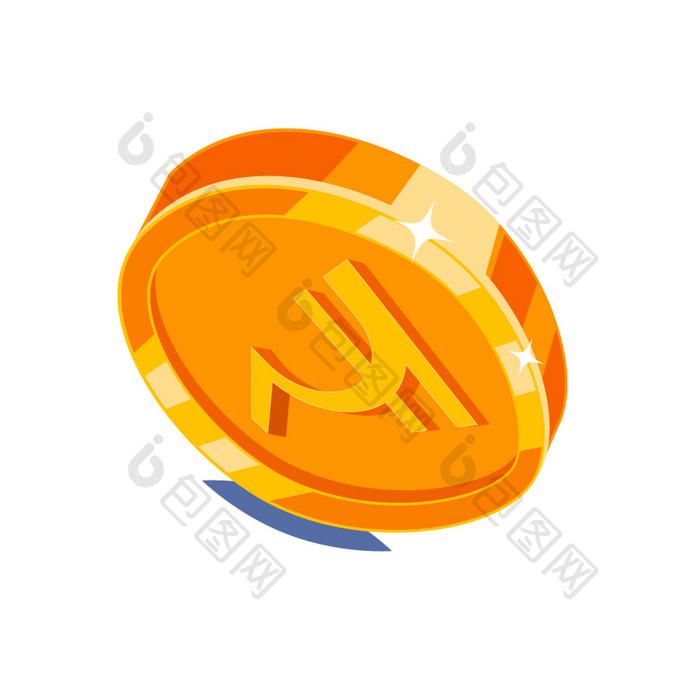 金色质感手机电商金币icon