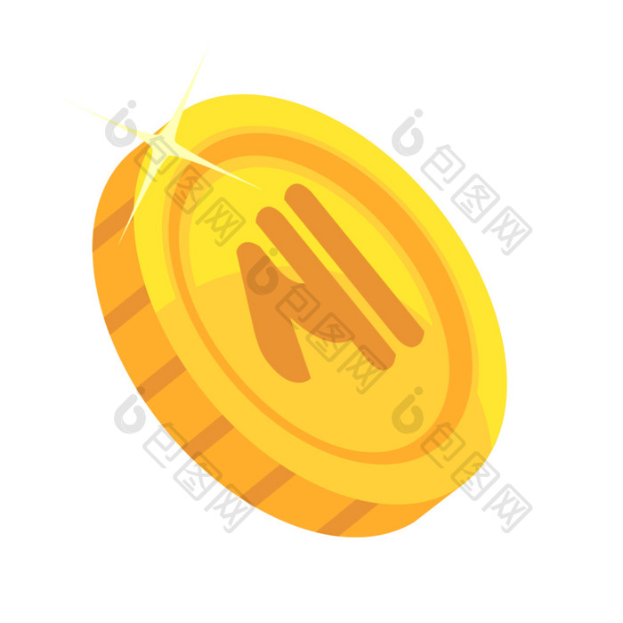 金色质感手机电商金币图标
