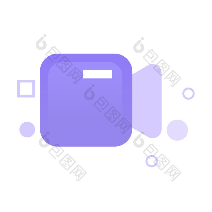紫色渐变手机电商录像icon