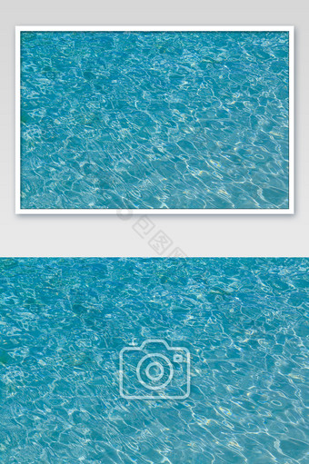 蓝色海水水花素材摄影图片