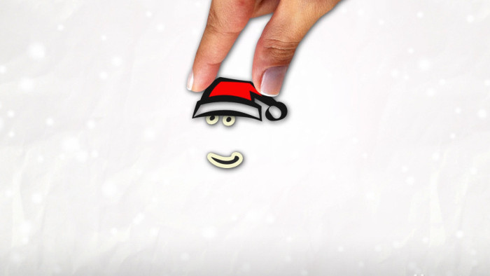 圣诞节创意手势白板文字动画开场AE模板