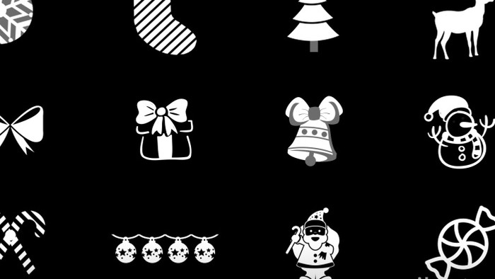 24个圣诞节主题元素图标动画包AE模板