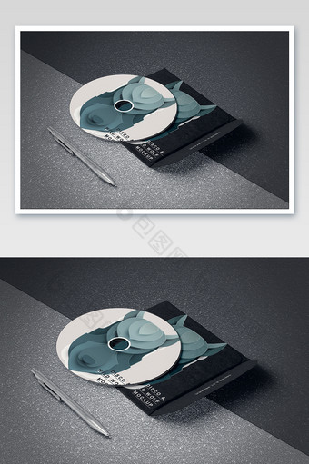 黑胶CD唱片包装CD盒光盘音乐包装样机图片