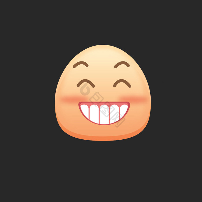 互联网笑脸表情线性缩放可爱动效icon图片