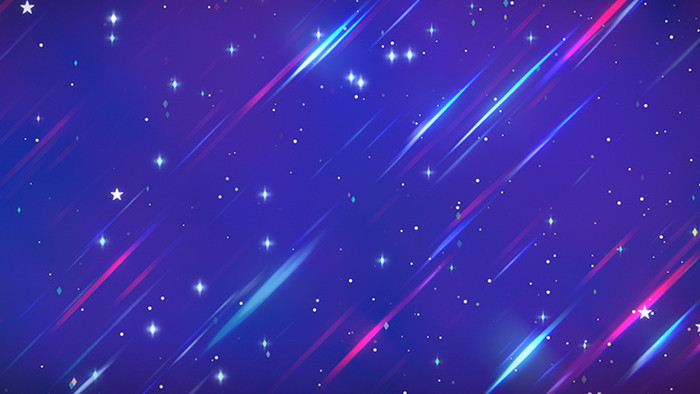 星空繁星流星雨闪烁动画特效背景视频