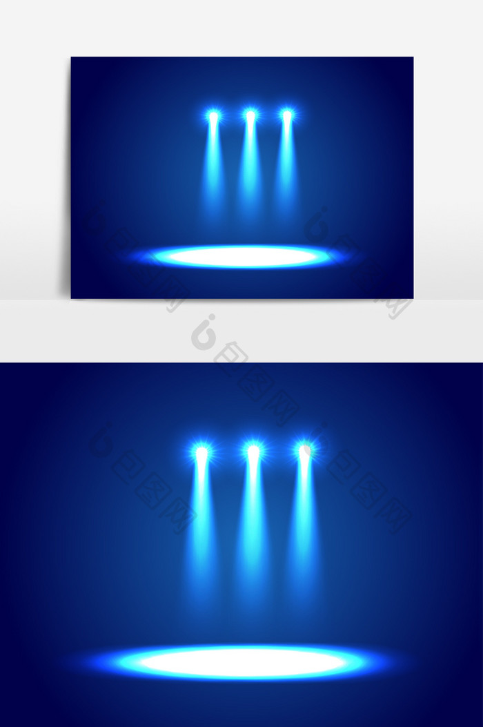 舞台射灯光斑光圈插画
