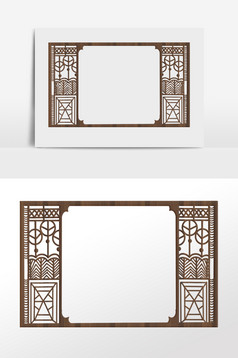 古风读书书签镂空花纹图片