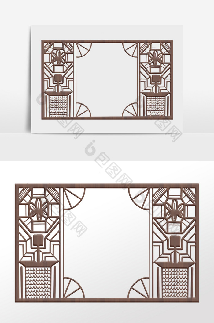 古风中式花纹窗户窗框图片图片