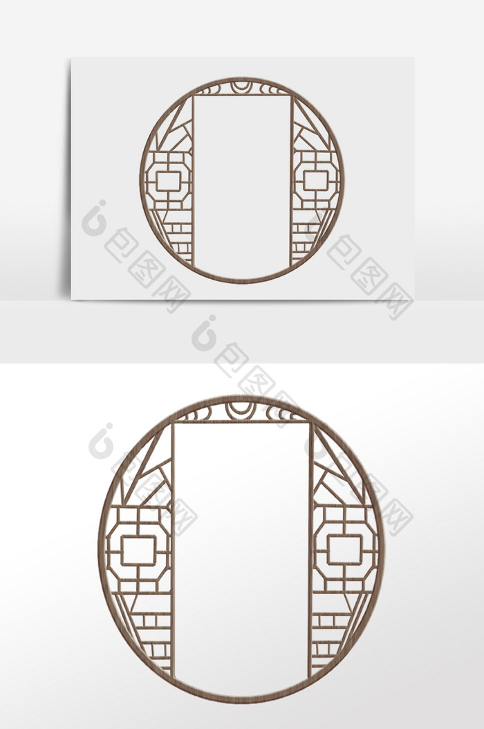 中国风古风圆形窗户