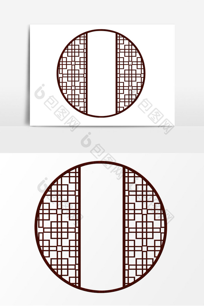 中国风立体窗户元素