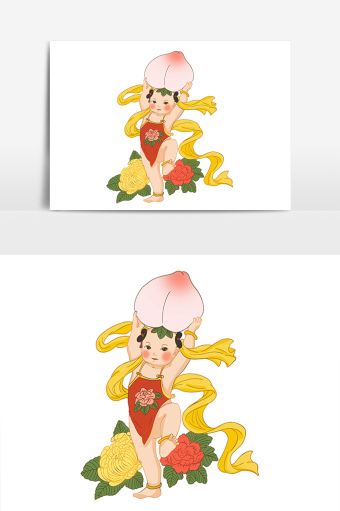 举着粽子男孩图片
