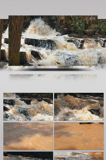 4k江河洪水泛滥实拍图片