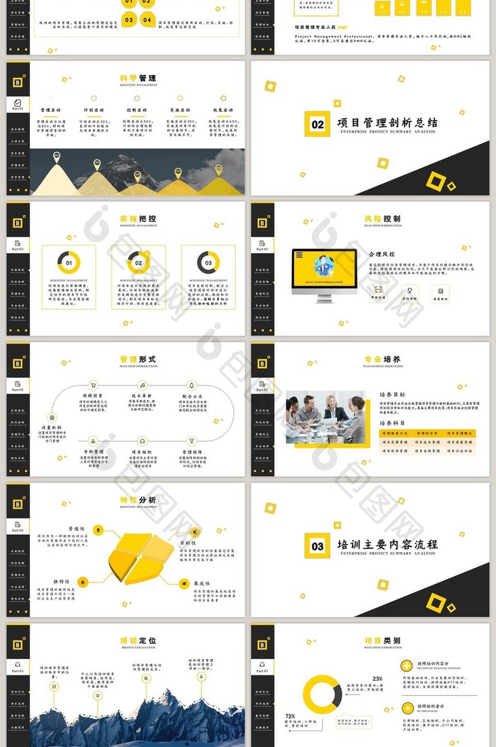 企业项目管理培训企业商务培训PPT模板