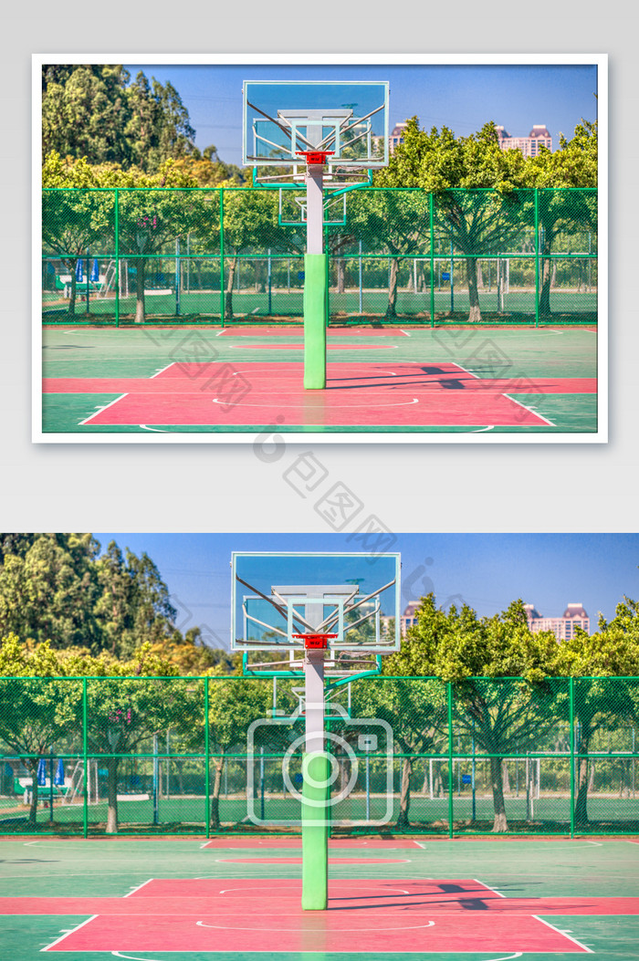 校园学校小区公园篮球场