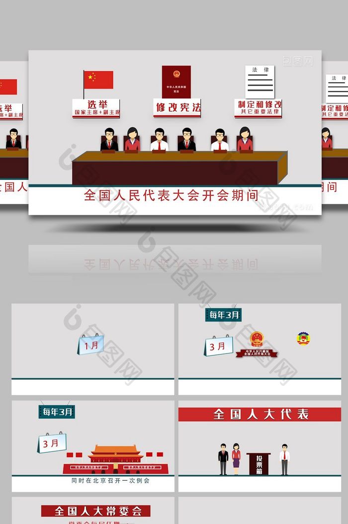 什么是两会动画演示人大代表pr模板