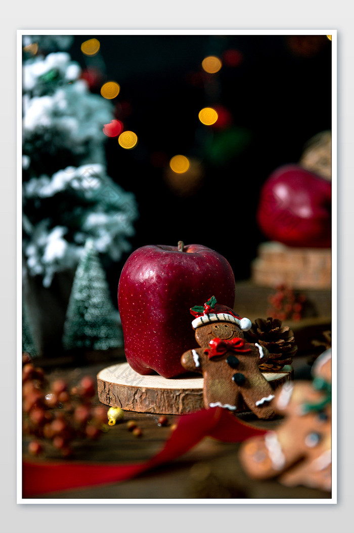 圣诞节苹果氛围摄影图片图片