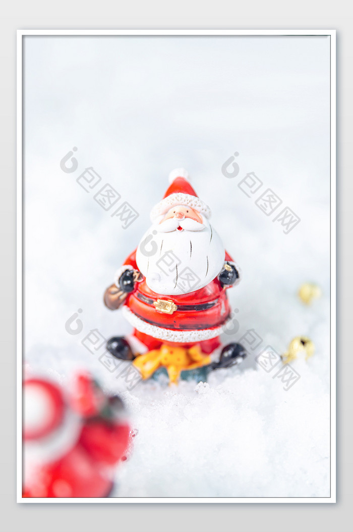 圣诞氛围圣诞老人雪景海报图片图片