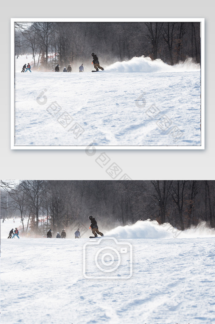 户外运动滑雪场景