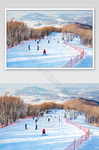 北方冬季室外露天滑雪场图片