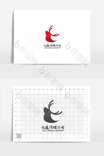 九鹿传媒logo设计图片
