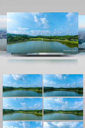 vlog东莞植物园高视角喷泉日景延时图片