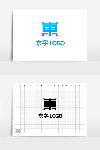 蓝色东字logo图片