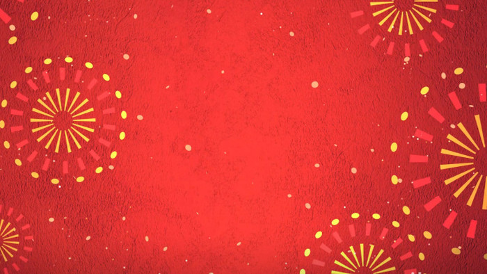 红色喜庆春字剪纸动画拜年循环背景视频素材