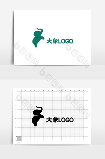 绿色大象LOGO图片