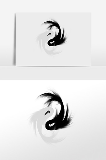 水墨墨迹八卦太极图图片下载