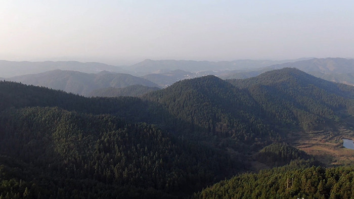 航拍湖南湘西大山深林