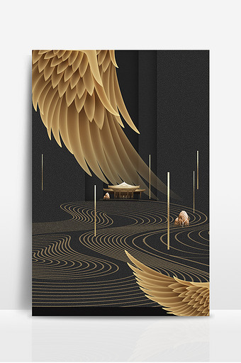 翅膀背景素材 包图网