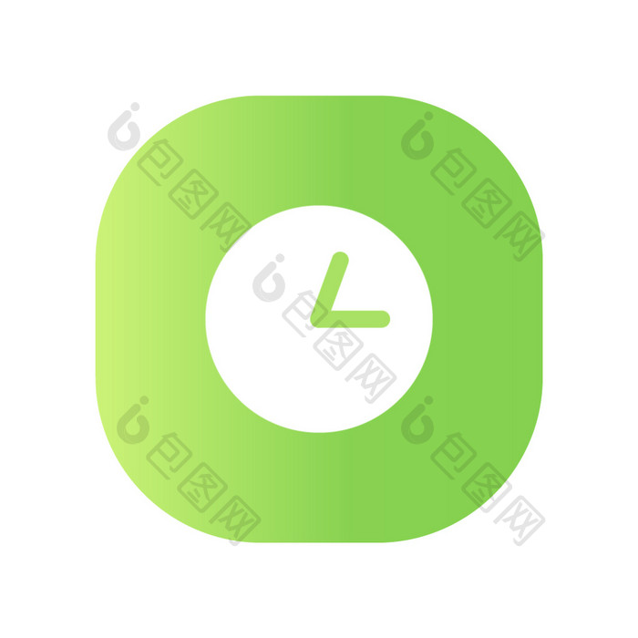 APP绿色UI旋转抖动时间icon动效