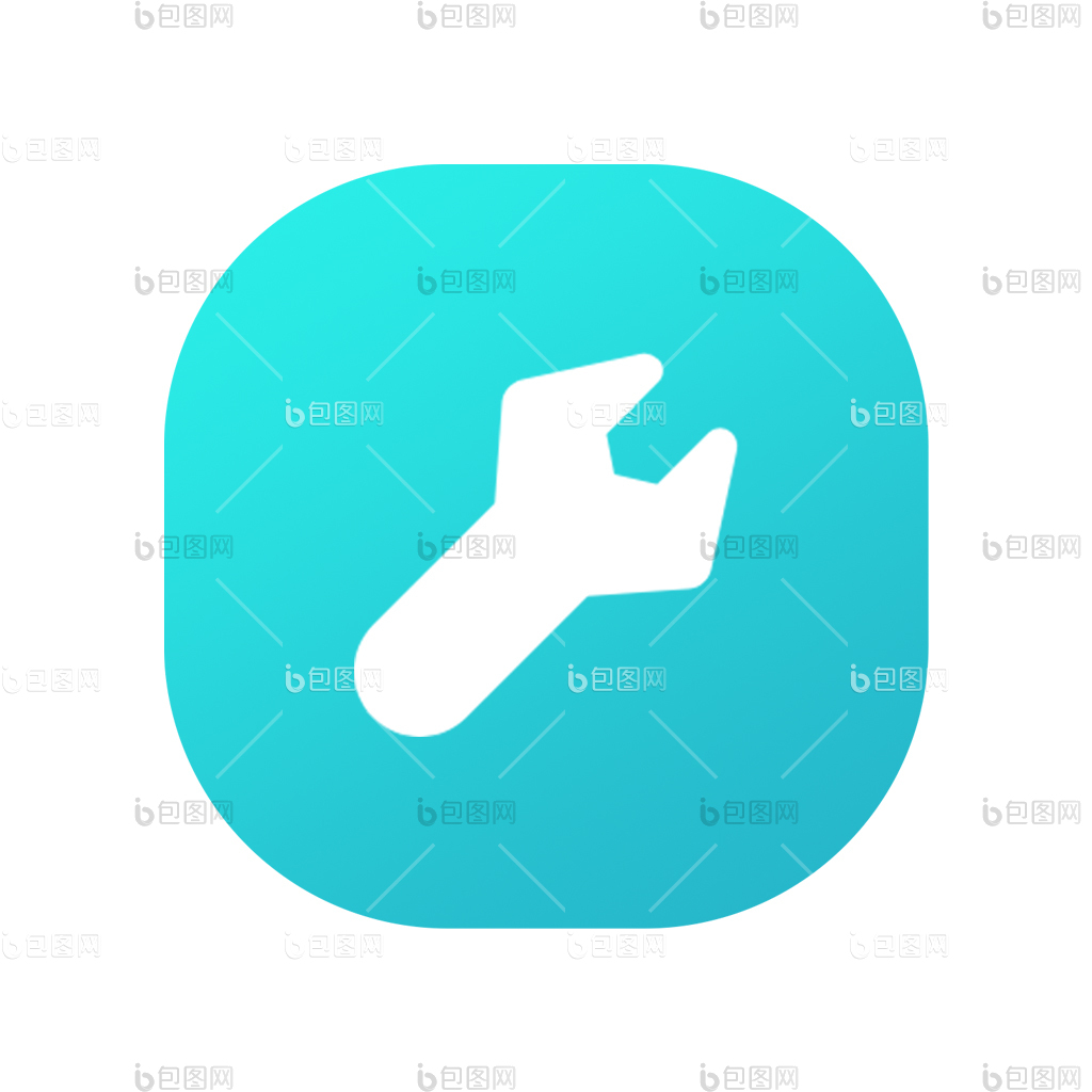 蓝色渐变缩放抖动UI工具图标icon动效-包图网