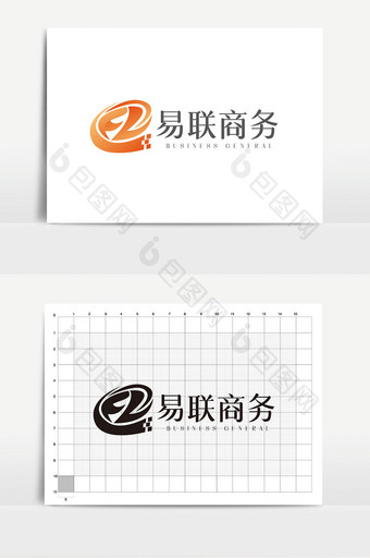 时尚简约EL字母商务企业logoVI模板图片