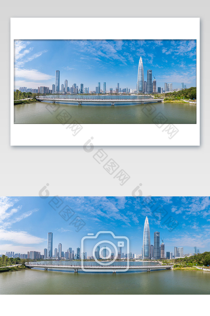 深圳后海人才公园蓝色大气城市建筑摄影图片图片