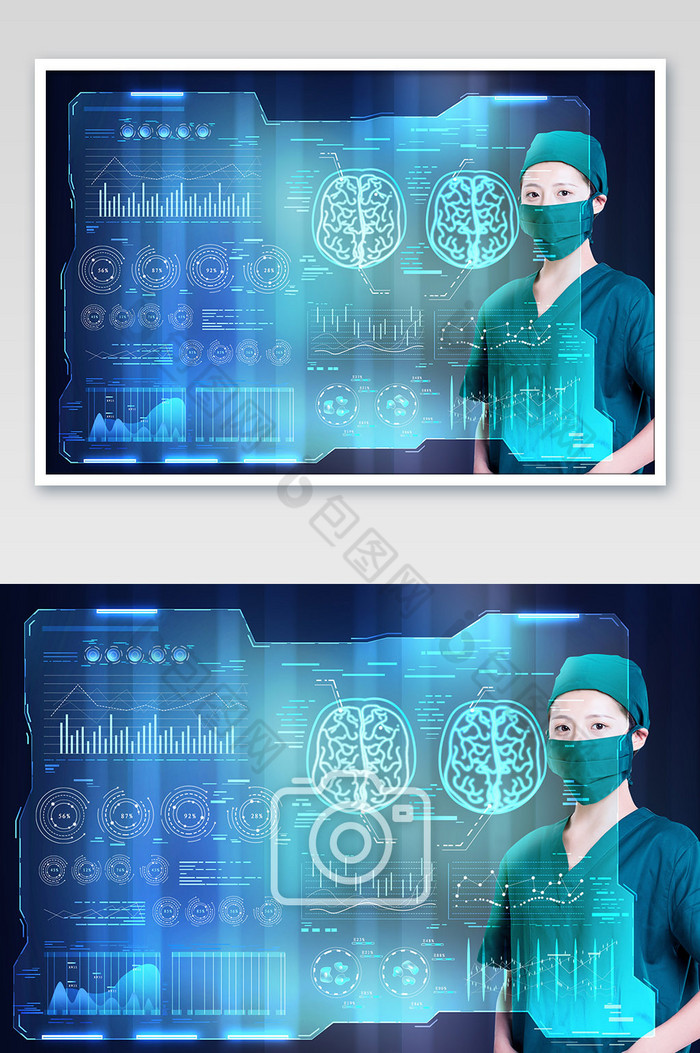 人工智能数据化全息投影手术室图片图片