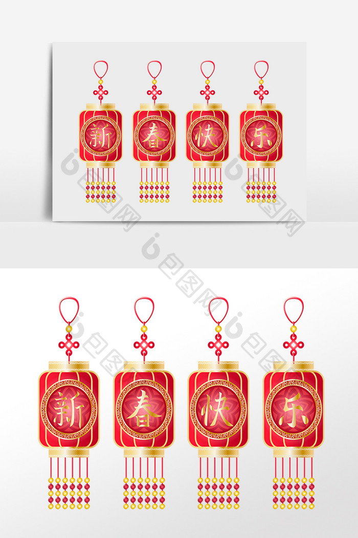 新年春节灯笼挂饰装饰图片图片