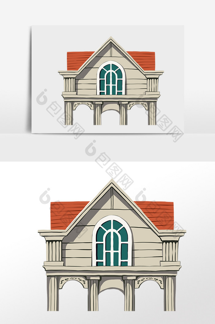 现代建筑房屋房檐