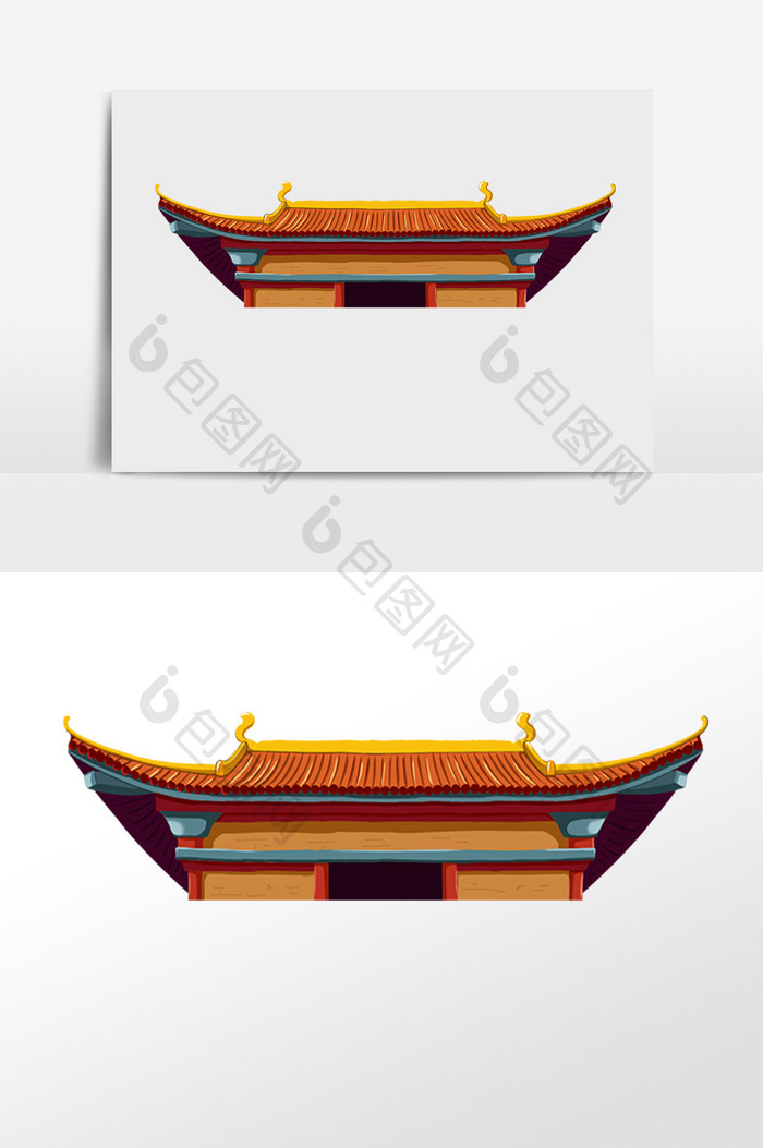 古代建筑飞檐房檐