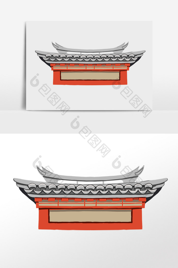 古建筑瓦房檐飞檐房檐