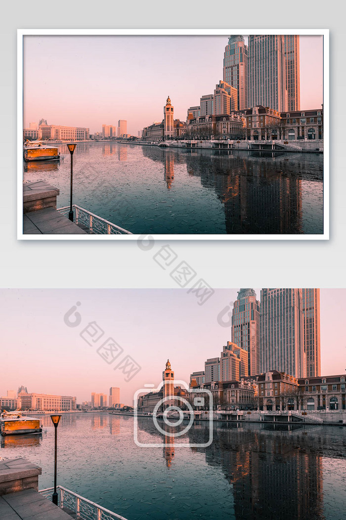 唯美清新城市建筑天津摄影图图片图片
