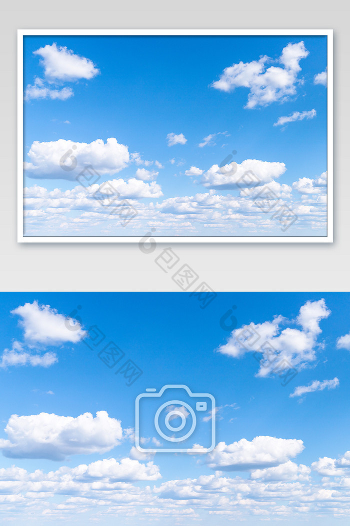 美丽的蓝天白云纯净的万里天空图片图片