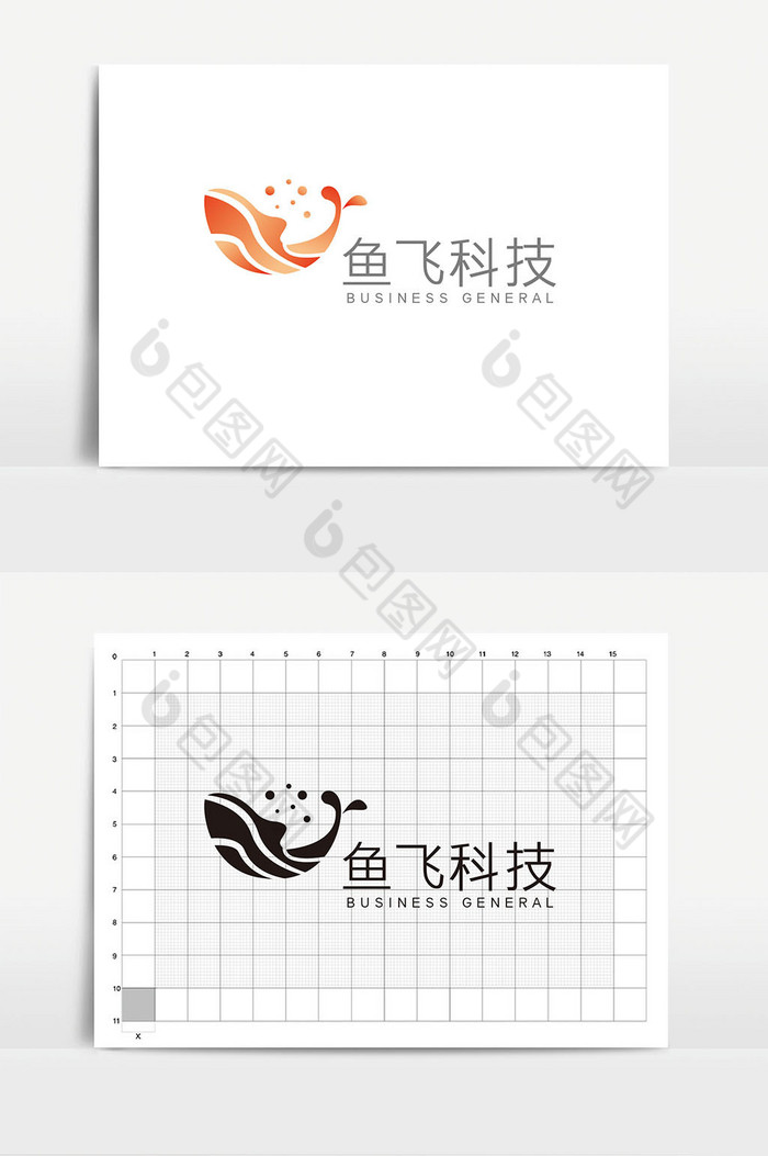 鱼造型科技logoVI标志图片图片