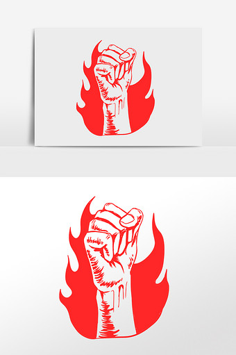 加油拳头简笔画表情