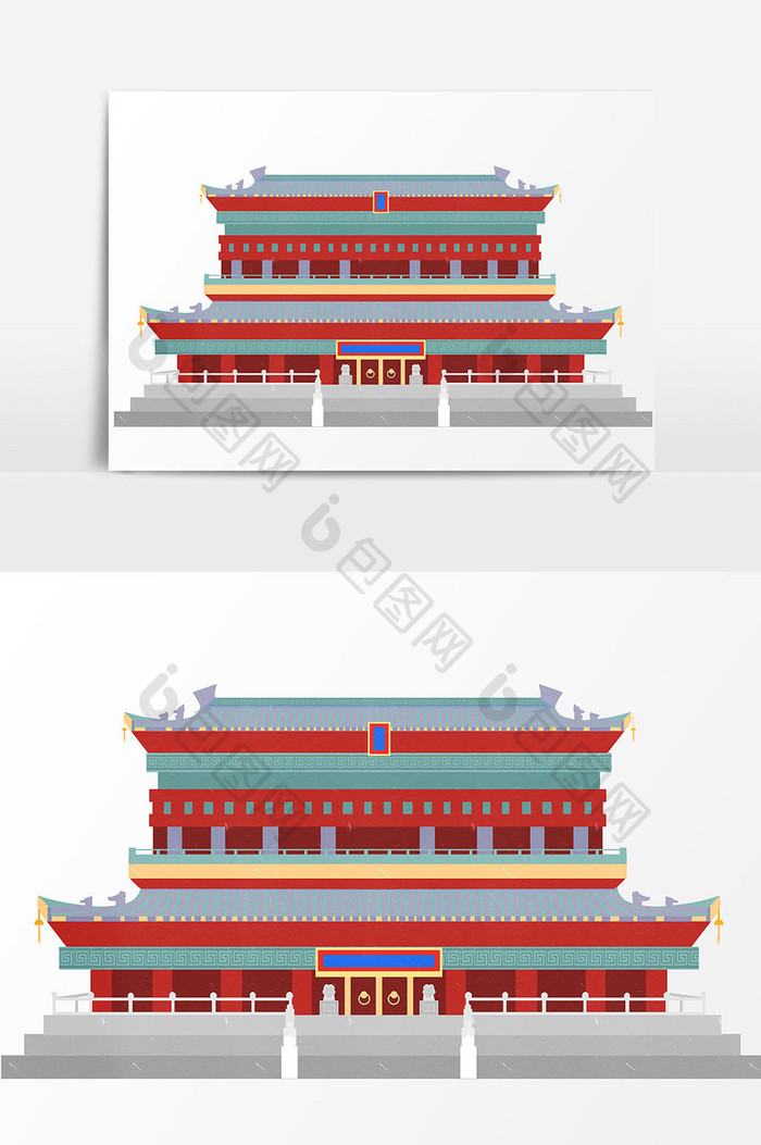 中国风传统建筑中式屋檐古风楼宇