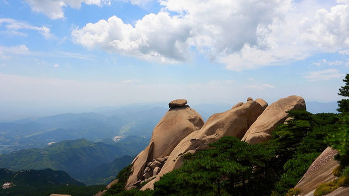 实拍高清天柱山延时美景