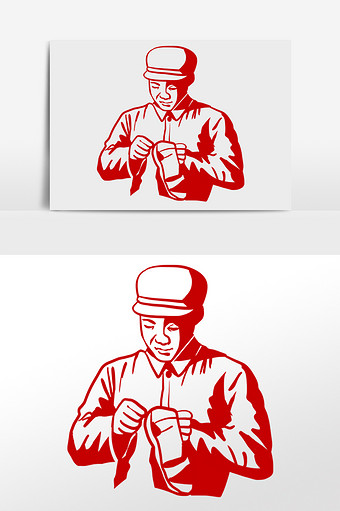 英雄雷锋剪影雷锋精神