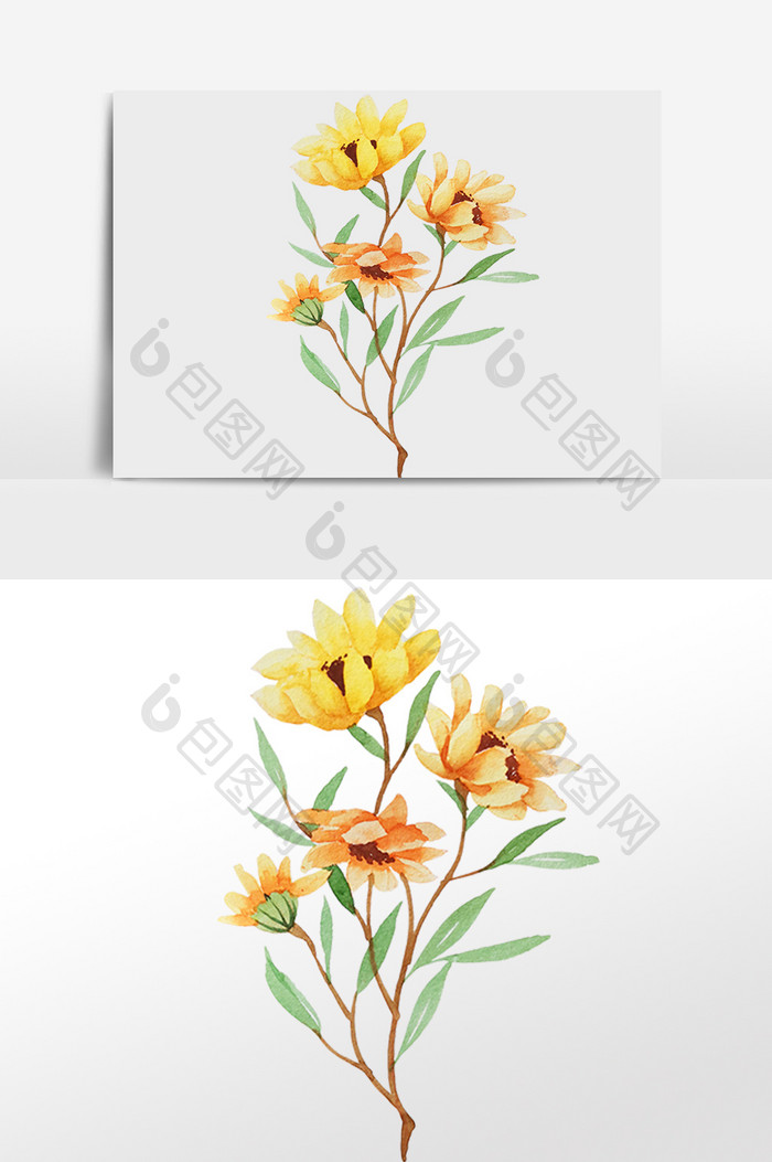 春天黄色花束春暖花开 Psd素材 包图网 春天黄色花束春暖花开 Psd素材 包图网