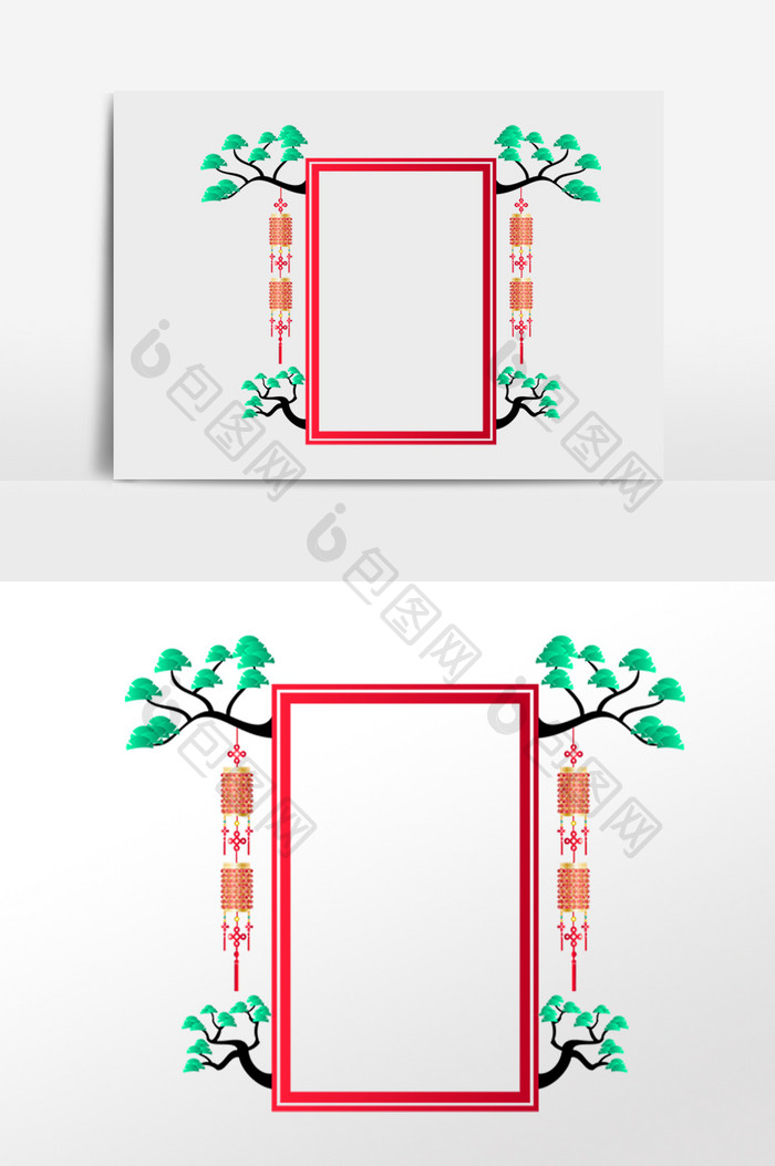 新年喜庆中式边框