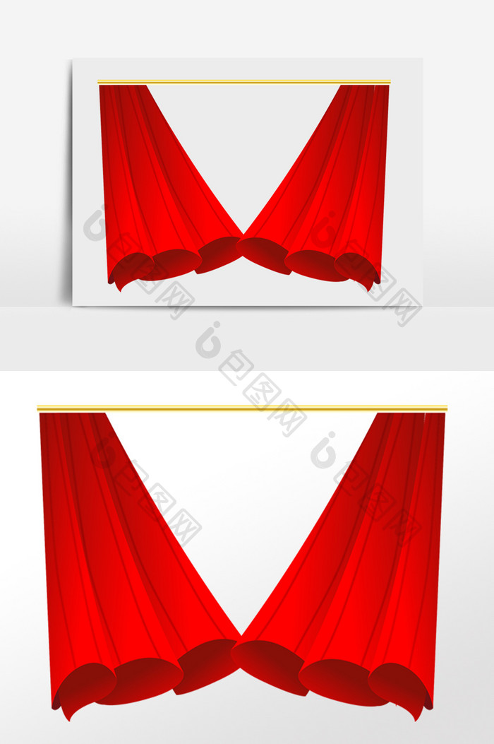 红色窗帘帷幕舞台帘布